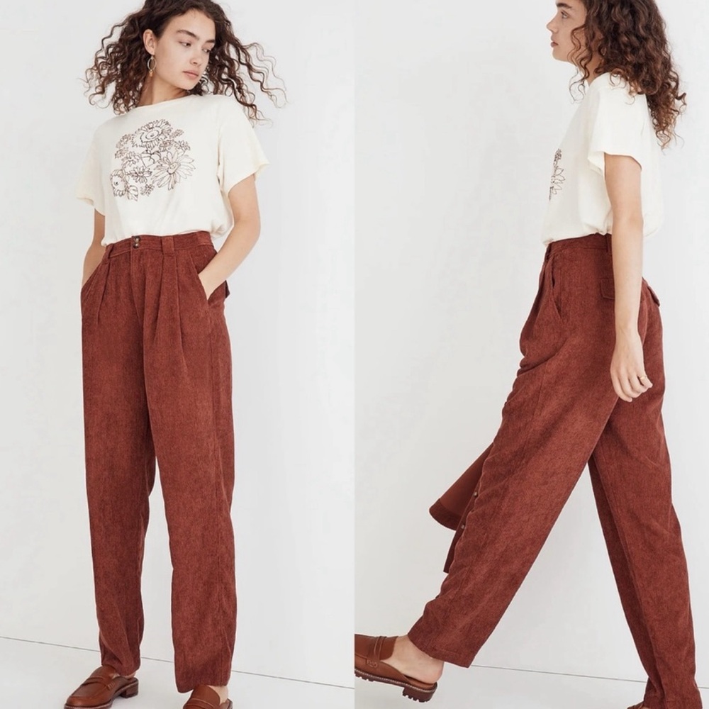 Madewell Corduroy High-Rise Tapered Pants 2